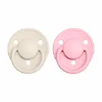 BIBS De Lux cumlíky zo silikónu 2ks - one size - Ivory / Baby Pink