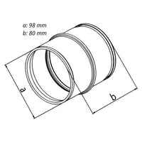 Spojka na flexo potrubí HSK, Ø 100 mm 0608