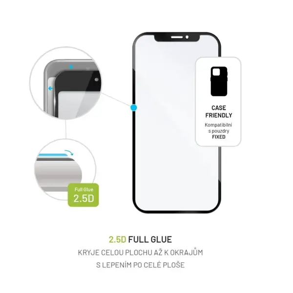 Ochranné tvrzené sklo FIXED Full-Cover pro Samsung Galaxy Xcover6 Pro, černá