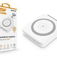 Bezdrátová nabíječka ALIGATOR Mag-Book 2v1, bílá