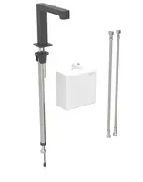 Geberit Brenta - Termostatická elektronická umyvadlová baterie, bateriové napájení, easy to clean, matná černá 116.178.14.1