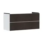 Hansgrohe Xevolos E - Umývadlová skrinka 118x58x48 cm, 2 zásuvky, matná biela/tmavý dub 54184730