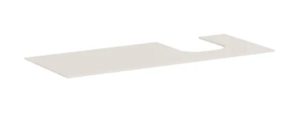 Hansgrohe Xevolos E - Doska pod umývadlo, 137x55 cm, výrez vpravo, matná béžová 54206780