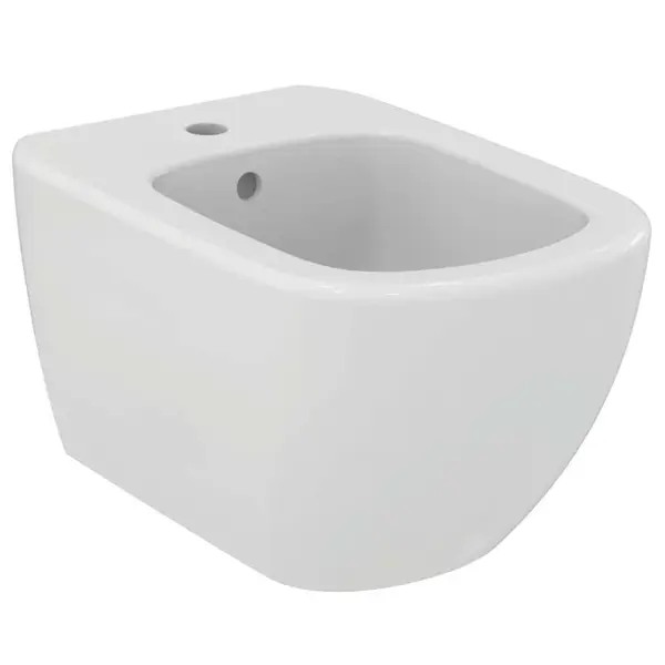 Ideal Standard Tesi - Závěsný bidet, 360x530 mm, s přepadem, otvor pro baterii, bílá T457001