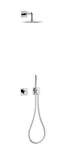 Keuco IXMO - Sprchový set s termostatom pod omietku, 25x25 cm, chróm 59602010002
