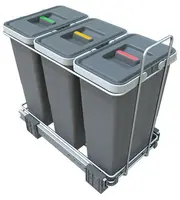 Elletipi Ecofil - Vstavaný odpadkový kôš, delený, 24 l PF01 34A3