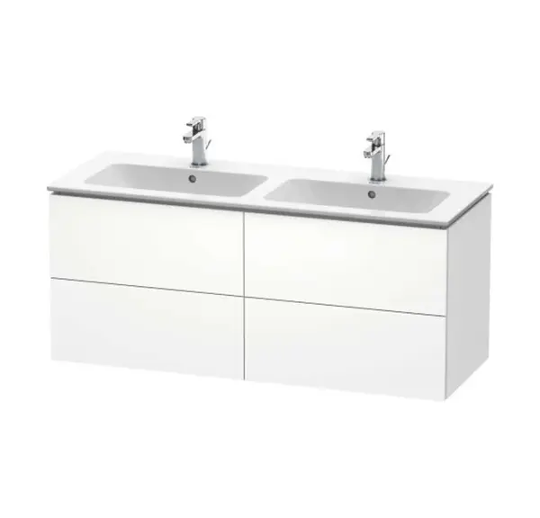 Duravit L-Cube - Umývadlová skrinka, 55x129x48 cm, 4 zásuvky, biela mat LC625901818