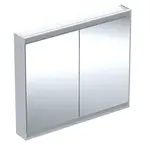 Geberit ONE - Zrkadlová skrinka s LED osvetlením, 105x90x15 cm, 2 dvierka, hliník 505.814.00.1