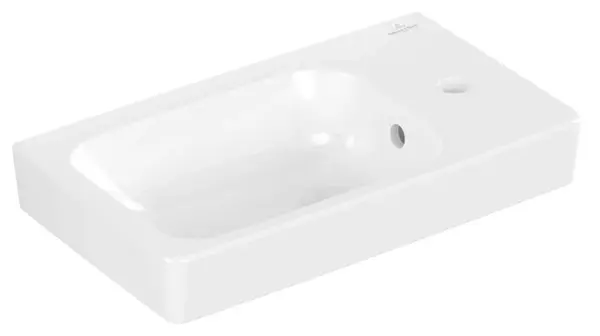 Villeroy & Boch Architectura - Umývadielko 48x28 cm, s prepadom, otvor na batériu vpravo, alpská biela 43864801