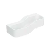 Geberit Bambini - Dvojumývadlo pre deti, 90x39 cm, ľavé, bez prepadu, bez otvoru na batériu, alpská biela 502.973.00.2