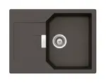 SCHOCK Manhattan - Granitový drez, 69x51 cm, s ovládaním odtoku, Asphalt MAND100SUGAS