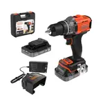 BLACK+DECKER Nářadí - 18V AKU vrtací šroubovák, 2x aku 2,0 Ah Li-Ion, nabíječka BCD382D2XK-QW