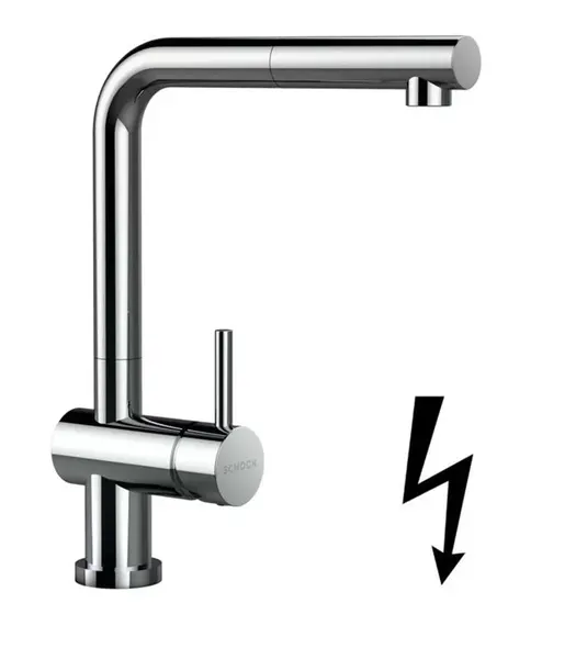 SCHOCK Epos - Dřezová baterie s výsuvnou koncovkou, sklopná pod okno, chrom 540128CHR