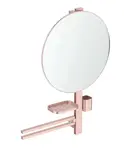 Ideal Standard ALU+ - Zrcadlo s držákem ručníků, poličkou a pohárkem na kartáčky a pastu, rosé BD587RO
