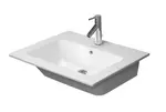 Duravit ME by Starck - Umývadlo nábytkové, 63x49 cm, s prepadom, bez otvoru na batériu, WonderGliss, biela 23366300601