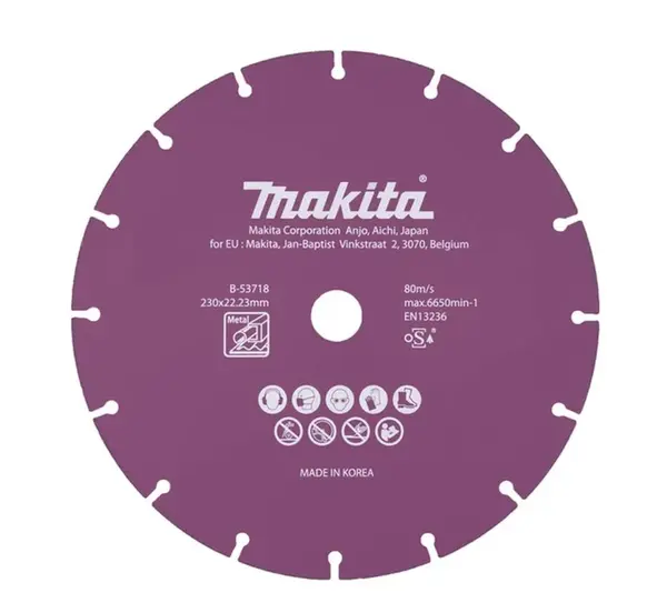 Makita Príslušenstvo - Diamantový rezný kotúč na kov 230x22,2 mm B-53718