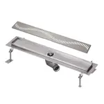 Sanela Nerezové žlaby - Sprchový žlab do prostoru, délka 75 cm, matná nerez SLKN 03AX