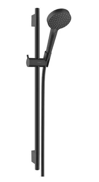 Hansgrohe Vernis Blend - Set sprchovej hlavice, 2 prúdy, tyče a hadice, EcoSmart, matná čierna 26423670