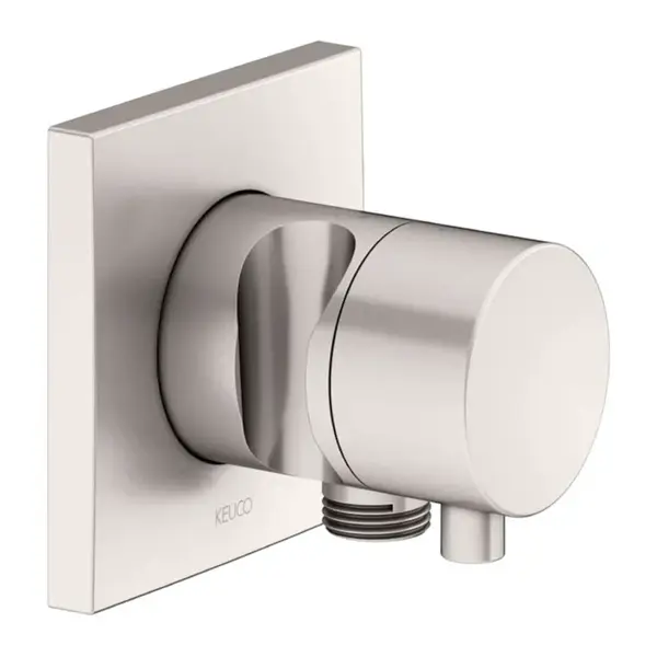 Keuco IXMO - Prepínací ventil pod omietku, 2 výstupy, s pripojením a držiakom sprchy, kefovaný nikel 59556051202