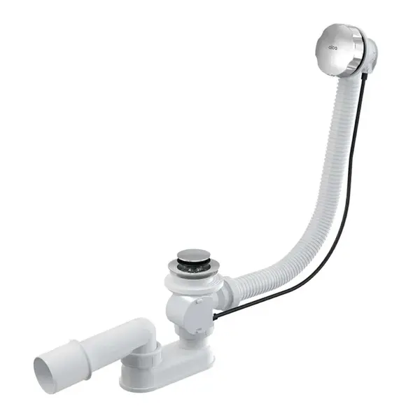 Alcadrain Odtokové súpravy - Vaňová odtoková a prepadová súprava, dĺžka 1200 mm, chróm A55K-120