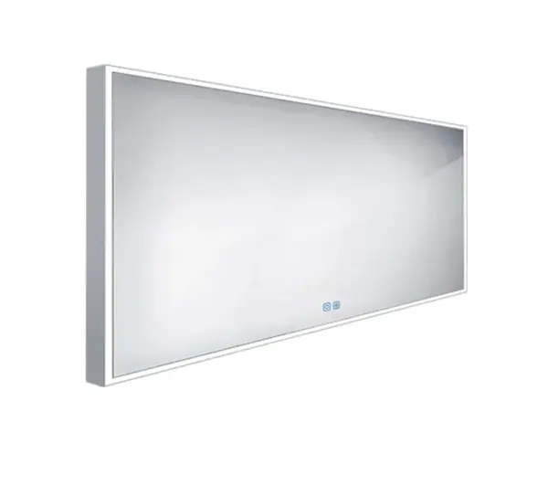 Nimco Zrcadla - Zrcadlo s LED osvětlením, 140x70 cm, dotykový senzor, hliník ZP 13008VX