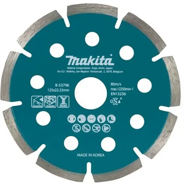 Makita Příslušenství - Diamantový řezný kotouč na tvrdé materiály 125x22,2 mm B-53796