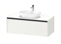 Duravit Ketho.2 - Umývadlová skrinka s výrezom, 46x120x55 cm, 1 zásuvka, matná biela K24887018180000