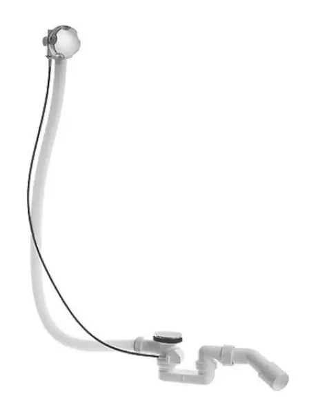 Duravit Príslušenstvo - Odtoková a prepadová súprava s bowdenom 1000 mm, chróm 790226000001000