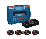 Bosch - Sada 16A nabíječky EXAL 18V2-320, 2x aku EXBA 18V-80 Li-Ion 8,0 Ah a 2x aku EXBA 18V-55 Li-Ion 5,5 Ah 1600A0373Y