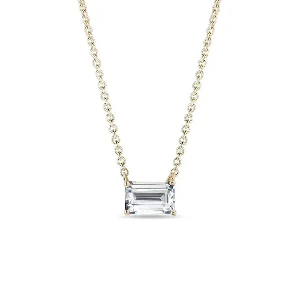 Náhrdelník zo žltého zlata s lab grown diamantom KLENOTA