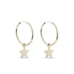 Náušnice kruhy s hviezdami KLENOTA