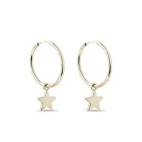 Náušnice kruhy s hviezdami KLENOTA