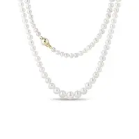 Kónický perlový náhrdelník so zapínaním zo žltého zlata KLENOTA
