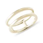 Dvojitý prsteň zo žltého 14k zlata KLENOTA