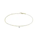 Zlatý náramok s prevŕtaným lab grown diamantom KLENOTA