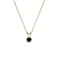 Prívesok zo žltého zlata s čiernym diamantom KLENOTA