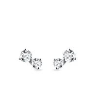 Moderné diamantové náušnice z bieleho zlata KLENOTA