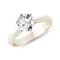 Prsteň zo žltého zlata s 1ct prírodným diamantom KLENOTA