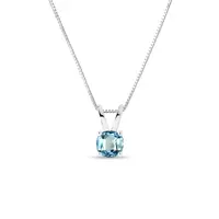 Náhrdelník z bieleho zlata s okrúhlym topazom KLENOTA