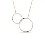 Náhrdelník z ružového zlata kruhy KLENOTA