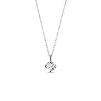 Jemný náhrdelník z bieleho zlata s briliantom KLENOTA