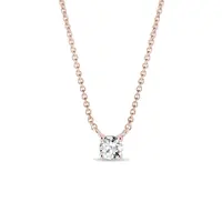 Náhrdelník z růžového zlata s briliantem KLENOTA
