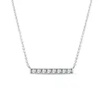 Náhrdelník s diamantovou tyčinkou v bílém zlatě KLENOTA