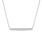 Náhrdelník z růžového zlata s briliantovou tyčinkou KLENOTA