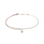 Náramek s diamanty v růžovém zlatě KLENOTA