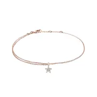 Náramek s diamanty v růžovém zlatě KLENOTA