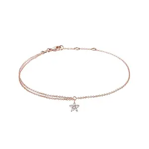 Náramek s diamanty v růžovém zlatě KLENOTA