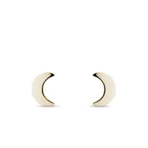 Zlaté náušnice ve tvaru měsíce KLENOTA