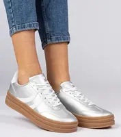 Gemre Silver women's platform sneakers Melly