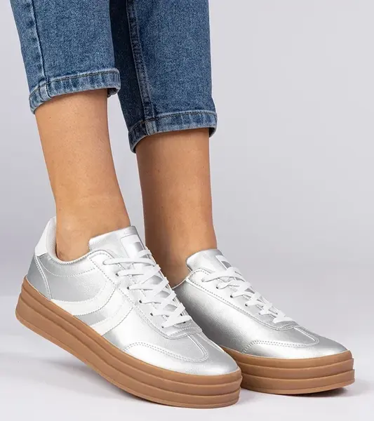 Gemre Silver women's platform sneakers Melly